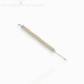 3 Row Graduated Faux Pearl - Bracelet